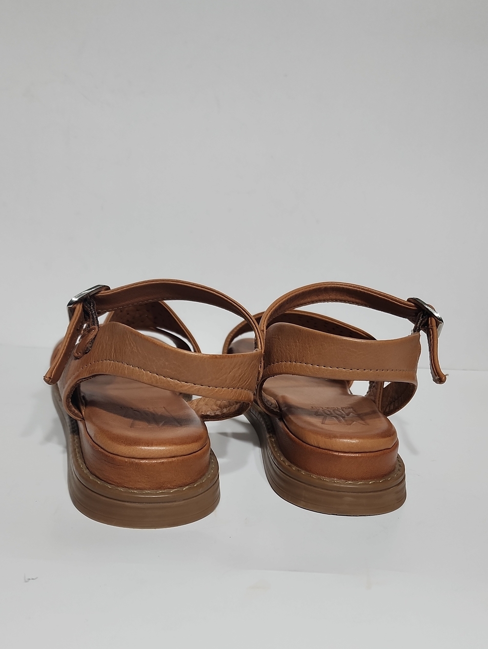 Miz Mooz Cognac Hazel Perforated Leather Strappy Sandals Size 38 - Picture 4 of 12